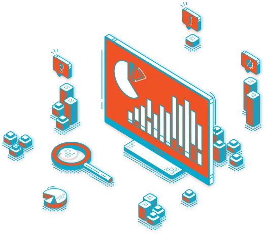 Data analytics and insights on a screen, offering solutions for smarter business decisions and growth.